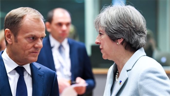 Theresa May writes to Donald Tusk for Brexit delay until 30 June