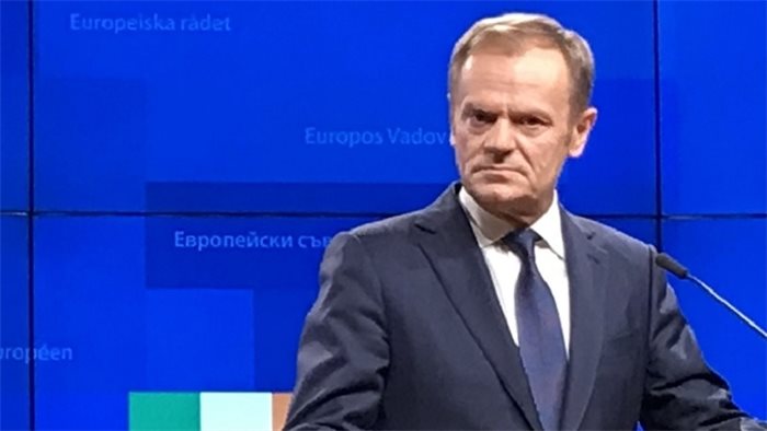 Donald Tusk: there is a '30 per cent chance' of Brexit not going ahead