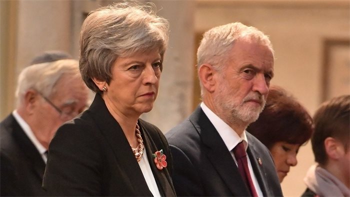 Theresa May begs Jeremy Corbyn to back her 'one last chance' Brexit deal as Tory opposition grows