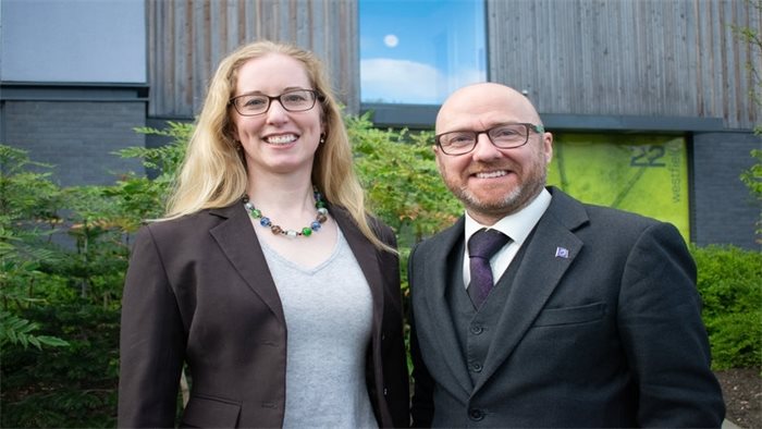 Patrick Harvie and Lorna Slater elected first Scottish Greens co-leaders