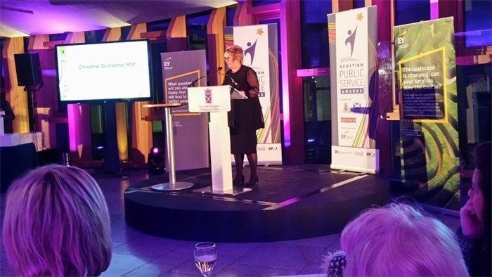 Dr Alison Elliot OBE named winner of the lifetime achievement honour at the Holyrood Public Service Awards