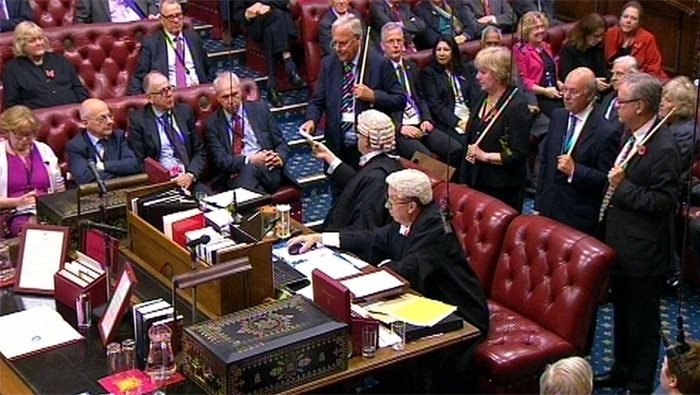 UK Government threatens to abolish Lords if peers block Brexit