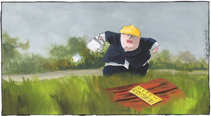 Sketch: Boris Johnson versus the ditch