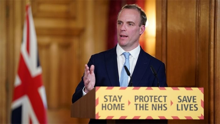 Dominic Raab confident that 'fighter' Boris Johnson will beat the coronavirus