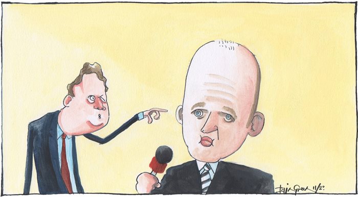 Sketch: Alister Jack raises eyebrows