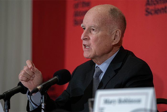 Jerry Brown: 'Don't be optimistic when it comes to climate change'