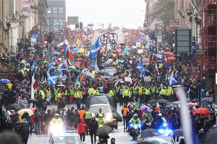 Thousands march through Glasgow to demand action on climate change