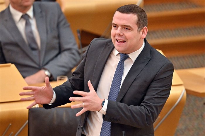 Douglas Ross misses FMQs after his 'throat seized up'