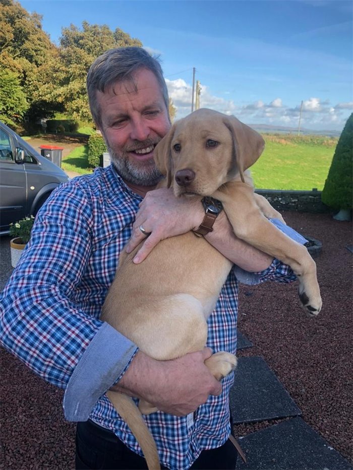 Politicians and their pets: Finlay Carson and his puppy Corrie