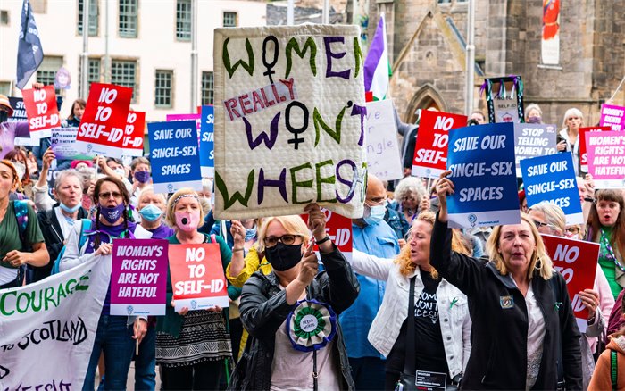 Protestor ejected from conference after First Minister protest