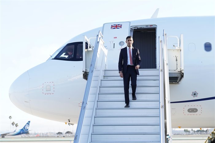 Rishi Sunak defends using private jet on trip to Scotland