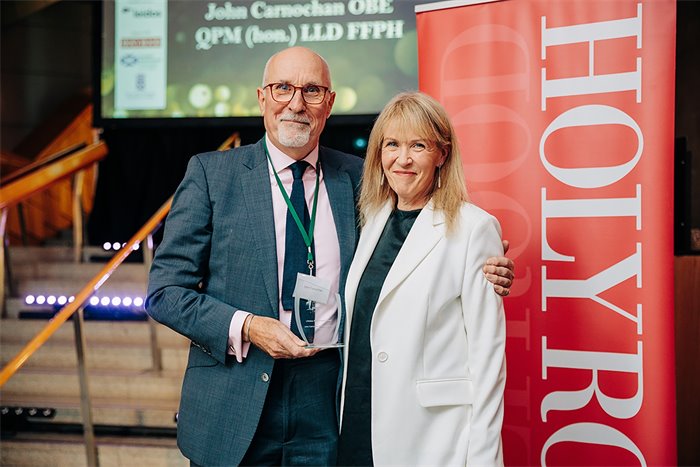 VRU founder John Carnochan honoured at Holyrood Scottish Public Service Awards