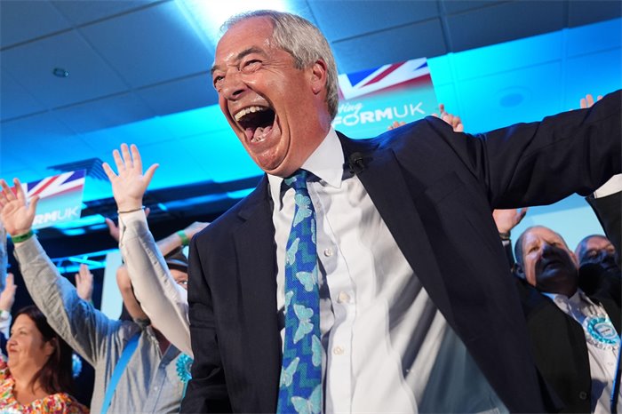 Reform to become Scotland's second-largest party, poll suggests