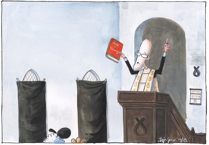 Sketch: John Swinney preaches to the choir