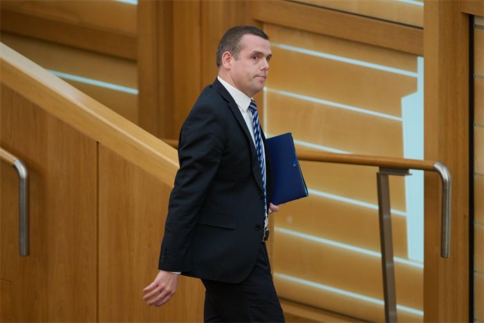 Douglas Ross excluded from chamber during angry exchanges at FMQs