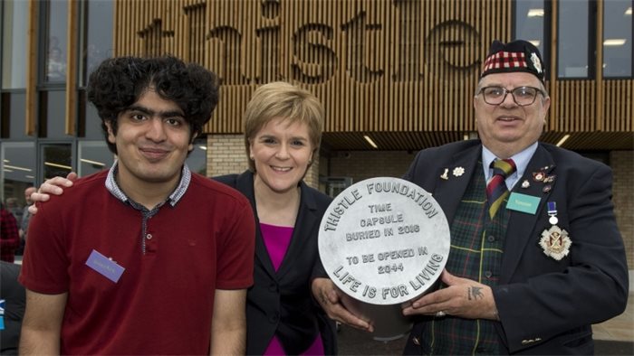 First Minister Nicola Sturgeon opens new Thistle Foundation wellbeing centre