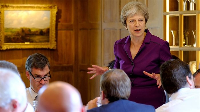 Theresa May tells Tory MPs to back Brexit plan or see UK crash out of the EU without a deal
