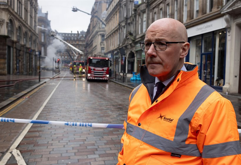 John Swinney signals ‘willingness’ to support council financially in dealing with the consequences of Glasgow blaze