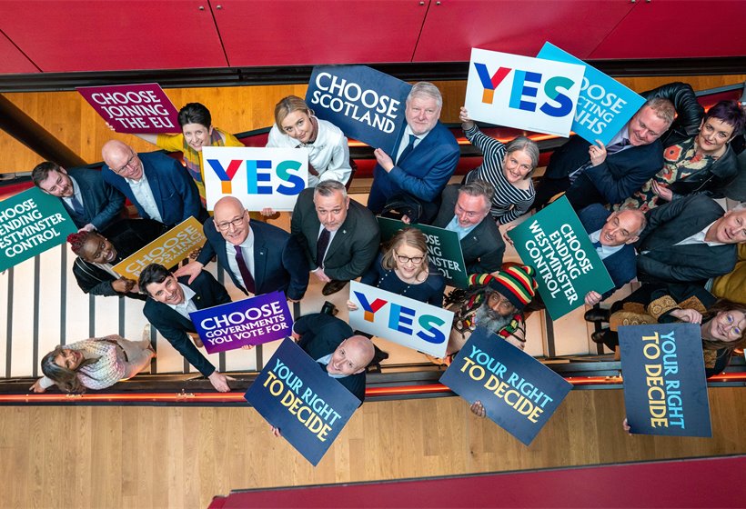 Independence will 'lock Nigel Farage out' of Scottish politics, John Swinney claims on first day of campaign