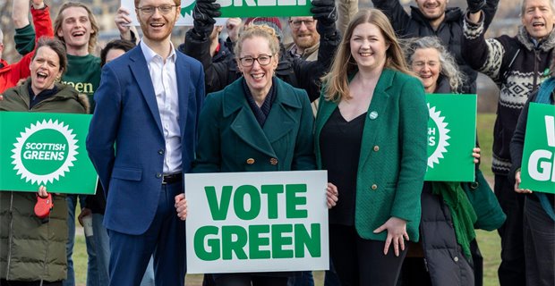 Poll: Greens to become Scottish Parliament’s second biggest party
