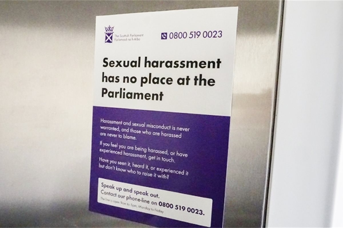 Scottish Parliament launches new ‘zero tolerance’ sexual harassment policy