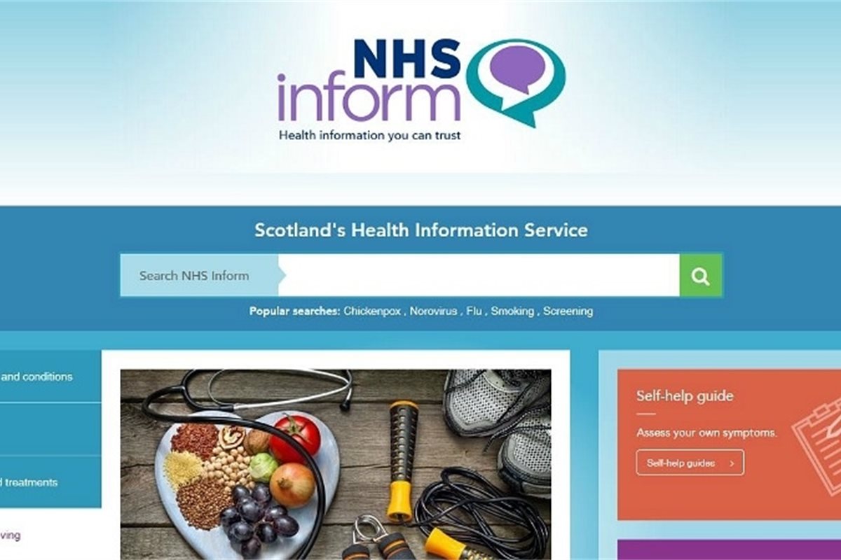 New tool on NHS Inform website helps users create personalised health