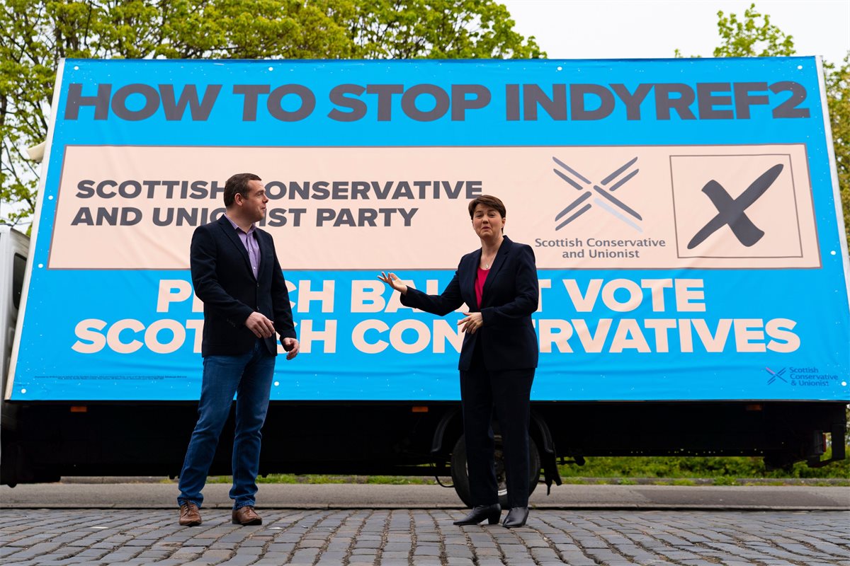 On the campaign trail: Ruth Davidson calls for unionists to embrace tactical voting on the list