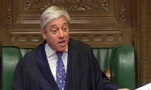 Tory MP: No cabinet ministers will support John Bercow in vote of no confidence