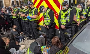 Hundreds protest Home Office immigration raid in Glasgow